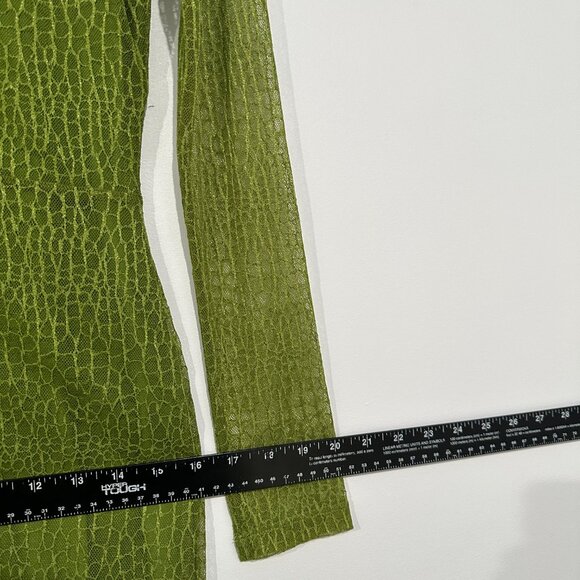 Michael Costello x REVOLVE Lauren Green Maxi Dress High Slit Long Sleeve - Picture 11 of 16